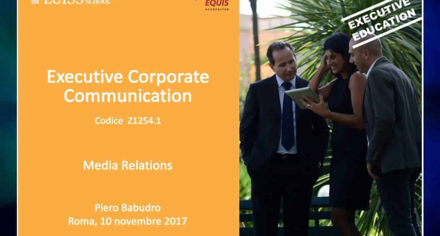 Luiss Business School Master in Executive Corporate Communication